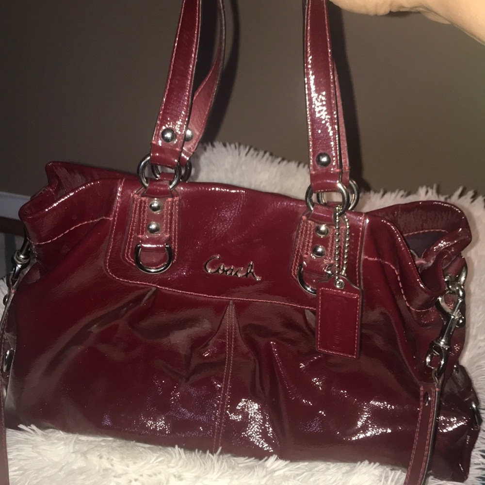 Coach Red Patent Satchel